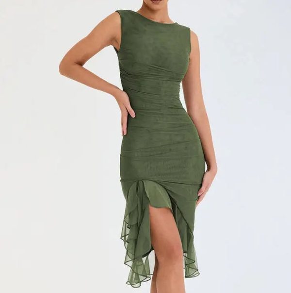 Hugcitar Y2K Backless Dress - Sexy Tie-Dye Bodycon Maxi with Side Slit, 2025 Club Party Outfit for Women - Image 11
