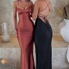 Articat Satin Mermaid Gown - Backless Lace-Up Slip Dress with Sweetheart Neck, Sexy Silk Partywear for Women - Image 6