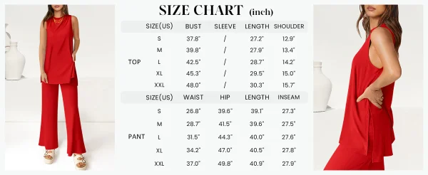 [Buy 1 Get 1 Free] Casual Loose Tank Top Wide Leg Pants 2 Piece Lounge Set - Image 7