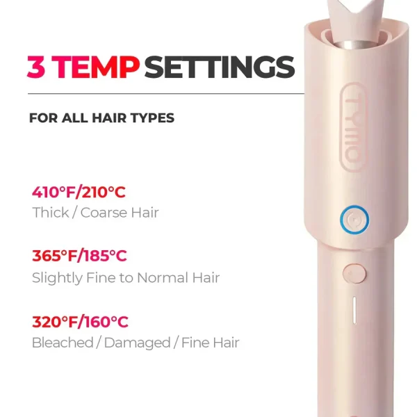 TYMO Automatic Hair Curler - Smart Temp Control | Ionic Protection | Fast Styling for All Hair Types | Long-Lasting Curls | Home Hair Styling Tool - Image 2