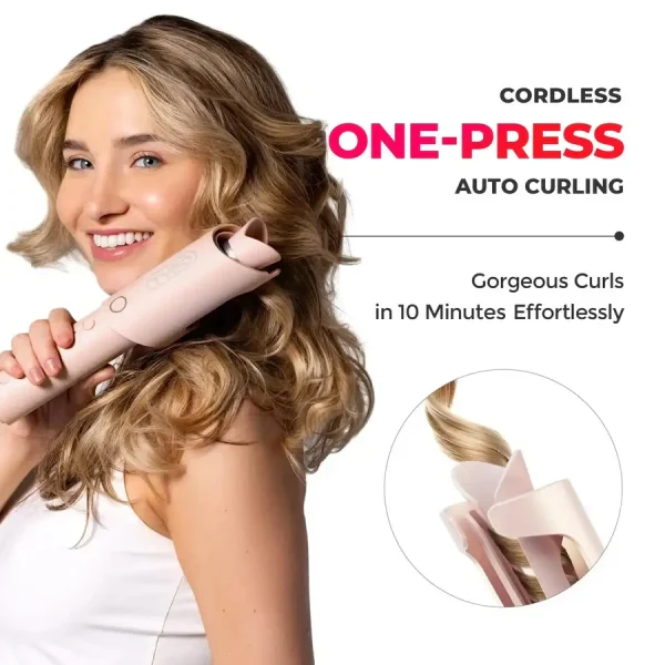 TYMO Automatic Hair Curler - Smart Temp Control | Ionic Protection | Fast Styling for All Hair Types | Long-Lasting Curls | Home Hair Styling Tool
